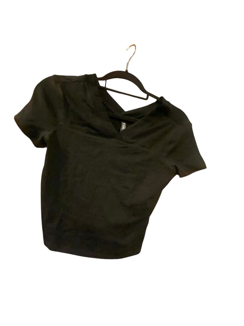 NWT Vuori Tevalu Double V/Neck Short Sleeve BLACK Size Small